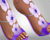 Blossoms Sandals-Purple