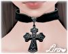 💗 Black Cross Choker