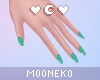 ♡ emerald nails