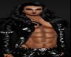 Long Black Hair Muscles Leather Silver Jacket Pants dragonslayer