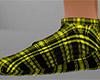 Yellow Sock Plaid flat F