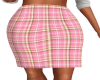 Pink Plaid Pencil Skirt