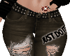 Brown ripped capri