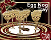 > Egg Nog Glasses & Tray