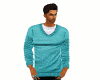V-Neck Sweater Aqua