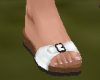 TF* White Buckle Sandals