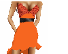 orange n black dress
