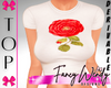 Red Rose Crop Top