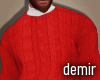[D] London red sweater