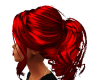 red loose ponytail