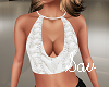 White Sweater Halter Top