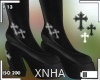 ♡ Cross Boots Black