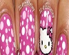 Purple Hello Kitty Nails
