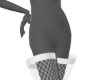 white fishnet thigh sock