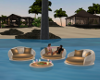 Beach Float Chairs Table