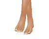 Normal white nailed feet
