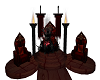 Dark Red Family Throne