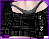 [L] Skull Plaid Skirt