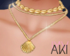 Aki Gold Shell Necklace