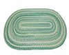TEAL MIX BRAIDED OVAL
