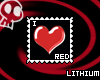 I Love Red Stamp