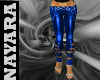 [ny] Blue Leather Pants