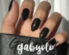 G| Black Almond Nails