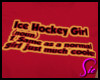 Tshirt - Ice Hockey Girl