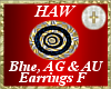 Blue, AG & AU Earrings F