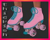 Pink & teal roller skate