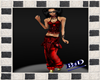 BSD RED HIPHOP OVERALLS