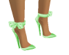 green satin bow courts