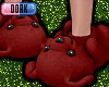 lDl Red Beary Slippers