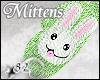 *82 Bunny Mittens Green