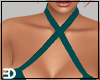 Teal Cross Strap Dress