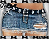 Laced Trimmed Jean Skirt
