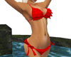 red hot ruffle bikini