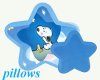 SNOOPY BLUE BABY PILLOWS