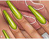 f. plain lime nails