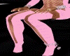 SM Cream Pink Net Boots