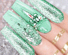 Green Nails + Ring
