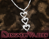 3 Heart Diamond Necklace