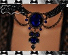 Black Blue Owl Necklace