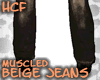 HCF Beige Muscled Jeans