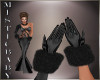 ~M~ Black Satin Gloves