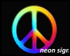 peace neon sign