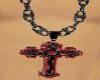 Red & Blk 3D Dmnd Chain