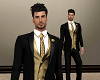 Gold Vest/Tie Black Tux