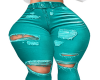 Teal Skinny Ripped