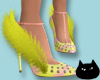 0123 Pink Yellow Heels